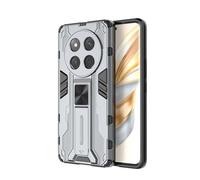 SEAHAI Case for HONOR Magic 7 Lite 5G, Ultra-thin Protective Silicone TPU Shockproof Hybrid Hard PC Phone Cover, with Foldable Hidden Form Bracket - Gray