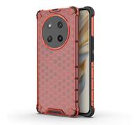 SEAHAI Case for HONOR Magic 7 Lite 5G, Ultra-thin Silicone TPU Shockproof Bumper Phone Case Cover [Advanced Air Cushion Drop Protection] [Honeycomb Shape] - Red