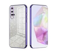 SEAHAI Case for Huawei Nova 5T / Honor 20, Ultra Thin Transparent Gradient Color Shining Pattern Card Plating Design Shockproof TPU Bumper Soft Silicone Fashion Cover - Purple