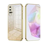 SEAHAI Case for Huawei Nova 5T / Honor 20, Ultra Thin Transparent Gradient Color Shining Pattern Card Plating Design Shockproof TPU Bumper Soft Silicone Fashion Cover - Gold