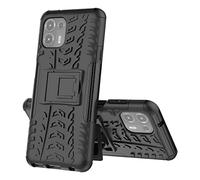 SEAHAI Case for Motorola Edge 20 Lite/Edge 20 Fusion, Heavy Duty Hard Tough Detachable Dual Layer Hybrid Shockproof Cover for Motorola Edge 20 Lite, with Foldable Hidden Form Bracket - Black