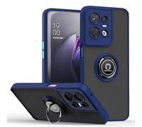 SEAHAI Case for Motorola Edge 50 Pro, Ultra Thin Hard Translucent PC Matte Back Soft TPU Silicone Dual Layer Hybrid Shockproof Cover, with Ring Holder Kickstand, Royal blue