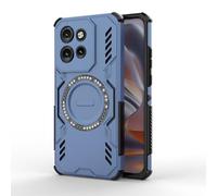 SEAHAI Case for Motorola Edge 60 Neo/Edge 50 Neo/ThinkPhone 25 with Magnet Adsorption Function, Ultra-thin Silicone TPU Bumper Shockproof Hybrid Hard PC Armor Ring Magnetic Protective Cover, Blue