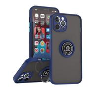 SEAHAI Case for Motorola Edge 60 Neo, Ultra Thin Hard Translucent PC Matte Back Soft TPU Silicone Dual Layer Hybrid Shockproof Cover, with Ring Holder Kickstand, Royal blue