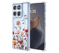 SEAHAI Case for Motorola Moto G17 / Moto G17 Power, Ultra Thin Soft Silicone Clear Back TPU Bumper Shockproof Cover Fashion Flowers Graphic Colorful Skin Slim Case - Flower dance