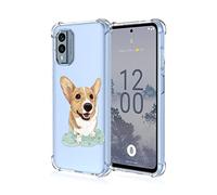 SEAHAI Case for Nokia X30 5G, Ultra Thin Soft Silicone Clear Back TPU Bumper Shockproof Cover Fashion Cute Graphic Colorful Skin Slim Case - Yellow puppy