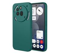 SEAHAI Case for Nothing Phone (3a) Pro, Ultra Thin Silky-Soft Touch Soft Liquid Silicone Phone Cover with Shockproof Airbag Design, Premium TPU Bumper Fashion Case - Dark Green