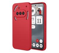 SEAHAI Case for Nothing Phone (3a), Ultra Thin Silky-Soft Touch Soft Liquid Silicone Phone Cover with Shockproof Airbag Design, Premium TPU Bumper Fashion Case - Red