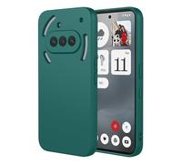 SEAHAI Case for Nothing Phone (3a), Ultra Thin Silky-Soft Touch Soft Liquid Silicone Phone Cover with Shockproof Airbag Design, Premium TPU Bumper Fashion Case - Dark Green