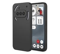 SEAHAI Case for Nothing Phone (3a), Ultra Thin Silky-Soft Touch Soft Liquid Silicone Phone Cover with Shockproof Airbag Design, Premium TPU Bumper Fashion Case - Black