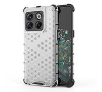 SEAHAI Case for OnePlus 10T 5G, Ultra-thin Silicone TPU Shockproof Bumper Phone Case Cover [Advanced Air Cushion Drop Protection] [Honeycomb Shape] - White