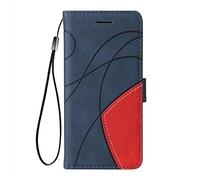 SEAHAI Case for OnePlus 12R 5G Leather PU Wallet Book Folio Stand View Case, Ultra-thin Shockproof Cover Kickstand with Credit Card Slots TPU Shell Magnetic Close, Blue