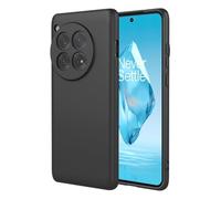 SEAHAI Case for OnePlus 12R 5G, Ultra Thin Silky-Soft Touch Liquid Silicone Phone Cover with Shockproof Airbag Design, Premium TPU Bumper Fashion Case - Black