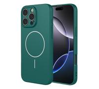 SEAHAI Case for OPPO A5X 5G/4G with Magnet Adsorption Function, Ultra Thin Silky-Soft Touch Soft Liquid Silicone TPU Bumper Fashion Shockproof Airbag Cover - Dark Green