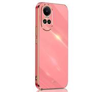 SEAHAI Case for OPPO Reno 10 5G / OPPO Reno 10 Pro 5G, Ultra Thin Premium TPU Bumper Shockproof Soft Cover Electroplating Phnom Penh Design Silicone Skin Slim Case, Red