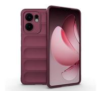 SEAHAI Case for OPPO Reno 13 FS (OPPO Reno 13F 5G/4G), Sturdy Shockproof Case Soft Silicone Airbag Design Rubber Cover Heavy Duty Protection Ultra Thin Cover - Dark Purple