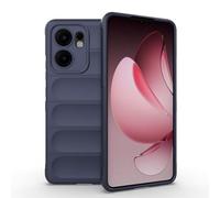 SEAHAI Case for OPPO Reno 13 FS (OPPO Reno 13F 5G/4G), Sturdy Shockproof Case Soft Silicone Airbag Design Rubber Cover Heavy Duty Protection Ultra Thin Cover - Dark blue