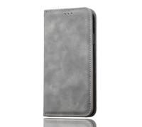 SEAHAI Case for Oukitel C1 / Oukitel C1 Pro Leather PU Wallet Folio Stand Case, Ultra-thin Shockproof Cover Kickstand with Credit Card Slots TPU Shell Magnetic Close - Gray