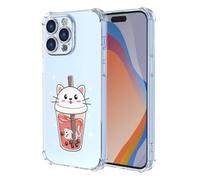 SEAHAI Case for Realme 16 Pro 5G, Ultra Thin Soft Silicone Clear Back TPU Bumper Shockproof Cover Fashion Flowers Graphic Colorful Skin Slim Case - Kitten teacup