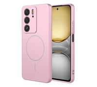 SEAHAI Case for Realme C75 4G / Realme 14X 5G with Magnet Adsorption Function, Ultra Thin Silky-Soft Touch Soft Liquid Silicone TPU Bumper Fashion Shockproof Airbag Cover - Pink
