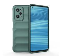 SEAHAI Case for Realme GT 2 5G/Realme GT Neo 2/Realme GT Neo 3T 5G, Sturdy Shockproof Case Soft Silicone Airbag Design Rubber Cover Heavy Duty Protection Ultra Thin Cover - Green