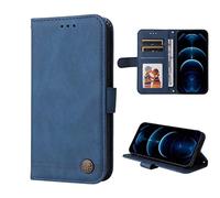 SEAHAI Case for Realme GT 6 5G / Realme GT 6T 5G Leather PU Wallet Folio Stand Cover, Ultra-thin Shockproof Case Kickstand with Credit Card Slots TPU Shell Magnetic Close - Blue