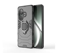 SEAHAI Case for Realme GT 6 5G / Realme GT 6T 5G, Ring Kickstand [Military Grade] Ultra-thin Protective Silicone TPU Shockproof Hybrid Hard PC Back Phone Cover - Black