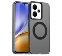 SEAHAI Case for Realme P3 5G/Realme 14 5G/Realme 14T 5G with Magnet Adsorption Function, Ultra Thin Hard Translucent PC Matte Back Soft TPU Bumper Silicone Hybrid Shockproof Cover, Black