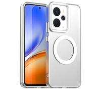 SEAHAI Case for Realme P3 5G/Realme 14 5G/Realme 14T 5G with Magnet Adsorption Function, Ultra Thin Hard Translucent PC Matte Back Soft TPU Bumper Silicone Hybrid Shockproof Cover, White