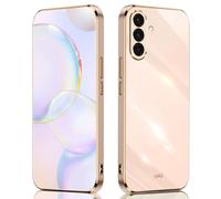 SEAHAI Case for Samsung Galaxy A17 5G/4G, Ultra Thin Premium TPU Bumper Shockproof Soft Cover Electroplating Phnom Penh Design Silicone Skin Slim Case, Pink