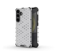 SEAHAI Case for Samsung Galaxy S25 Plus 5G / S25+ 5G, Ultra-thin Silicone TPU Shockproof Bumper Phone Case Cover [Advanced Air Cushion Drop Protection] [Honeycomb Shape] - White