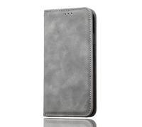 SEAHAI Case for Samsung Galaxy Xcover 7 Leather PU Wallet Folio Stand Case, Ultra-thin Shockproof Cover Kickstand with Credit Card Slots TPU Shell Magnetic Close - Gray