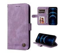 SEAHAI Case for Samsung Galaxy Xcover 7 Leather PU Wallet Folio Stand Cover, Ultra-thin Shockproof Case Kickstand with Credit Card Slots TPU Shell Magnetic Close - Purple