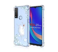 SEAHAI Case for TCL 20R 5G (TCL 20 R 5G), Ultra Thin Soft Silicone Clear Back TPU Bumper Shockproof Cover Fashion Cute Graphic Colorful Skin Slim Case - Dance to tune
