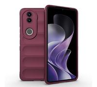 SEAHAI Case for Vivo V50 5G / Vivo V50e 5G, Sturdy Shockproof Case Soft Silicone Airbag Design Rubber Cover Heavy Duty Protection Ultra Thin Cover - Dark Purple