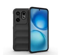 SEAHAI Case for Vivo X200 FE 5G, Sturdy Shockproof Case Soft Silicone Airbag Design Rubber Cover Heavy Duty Protection Ultra Thin Cover - Black