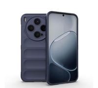 SEAHAI Case for Vivo X300 5G, Sturdy Shockproof Case Soft Silicone Airbag Design Rubber Cover Heavy Duty Protection Ultra Thin Cover - Dark blue