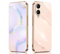 SEAHAI Case for VIVO Y17s, Ultra Thin Premium TPU Bumper Shockproof Soft Cover Electroplating Phnom Penh Design Silicone Skin Slim Case, Pink