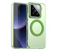 SEAHAI Case for Xiaomi 15 5G with Magnet Adsorption Function, Ultra Thin Hard Translucent PC Matte Back Soft TPU Bumper Silicone Hybrid Shockproof Cover, Green