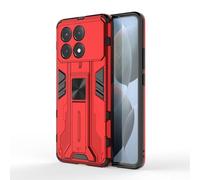 SEAHAI Case for Xiaomi POCO F6 Pro 5G, Ultra-thin Protective Silicone TPU Shockproof Hybrid Hard PC Phone Cover, with Foldable Hidden Form Bracket - Red