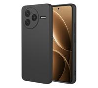 SEAHAI Case for Xiaomi POCO F7 Pro 5G, Ultra Thin Silky-Soft Touch Soft Liquid Silicone Phone Cover with Shockproof Airbag Design, Premium TPU Bumper Fashion Case - Black