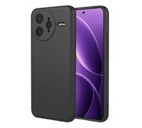 SEAHAI Case for Xiaomi POCO F7 Ultra 5G, Ultra Thin Silky-Soft Touch Soft Liquid Silicone Phone Cover with Shockproof Airbag Design, Premium TPU Bumper Fashion Case - Black