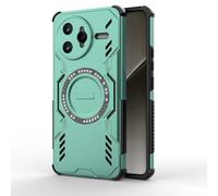 SEAHAI Case for Xiaomi POCO F7 Ultra 5G with Magnet Adsorption Function, Ultra-thin Silicone TPU Bumper Shockproof Hybrid Hard PC Armor Ring Magnetic Protective Cover, Green