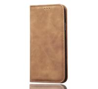 SEAHAI Case for Xiaomi POCO M7 4G Leather PU Wallet Folio Stand Case, Ultra-thin Shockproof Cover Kickstand with Credit Card Slots TPU Shell Magnetic Close - Brown