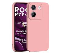 SEAHAI Case for Xiaomi POCO M7 Pro 5G, Ultra Thin Premium Soft Silicone Phone Cover with Thickened Camera Protection Design, Shockproof TPU Bumper Fashion Case Cover - Pink
