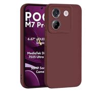 SEAHAI Case for Xiaomi POCO M7 Pro 5G, Ultra Thin Premium Soft Silicone Phone Cover with Thickened Camera Protection Design, Shockproof TPU Bumper Fashion Case Cover - Wine Red