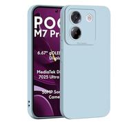 SEAHAI Case for Xiaomi POCO M7 Pro 5G, Ultra Thin Premium Soft Silicone Phone Cover with Thickened Camera Protection Design, Shockproof TPU Bumper Fashion Case Cover - Light Blue