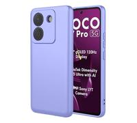 SEAHAI Case for Xiaomi POCO M7 Pro 5G, Ultra Thin Silky-Soft Touch Soft Liquid Silicone Phone Cover with Shockproof Airbag Design, Premium TPU Bumper Fashion Case - Purple