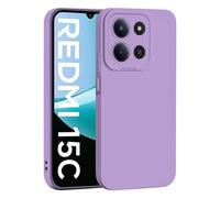 SEAHAI Case for Xiaomi Redmi 15C 5G/4G/POCO C85, Ultra Thin Premium Soft Silicone Phone Cover with Thickened Camera Protection Design, Shockproof TPU Bumper Fashion Case Cover - Purple
