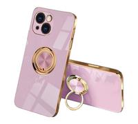 SEAHAI Case for Xiaomi Redmi 15C 5G/4G/POCO C85, Ultra Thin TPU Bumper Shockproof Soft Cover Electroplating Phnom Penh Design Silicone Skin Slim Case with 360 Degree Ring Kickstand, Purple